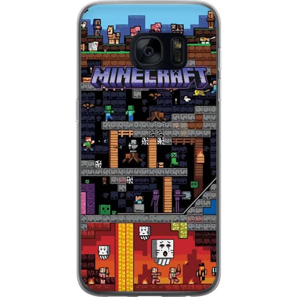 Samsung Galaxy S7 Gjennomsiktig deksel Minecraft