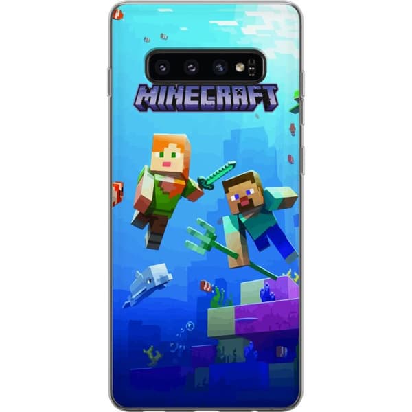 Samsung Galaxy S10 Gjennomsiktig deksel Minecraft