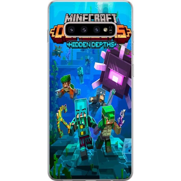 Samsung Galaxy S10+ Läpinäkyvä kuori Minecraft