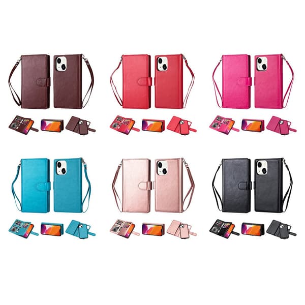 iPhone 13 Mini - Praktiskt 9-Kort Plånboksfodral