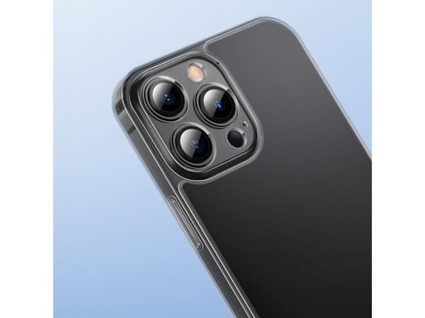 Baseus Baseus Frosted Glass Case iPhone 13 Pro jäykkä kotelo geelikehyksellä musta (ARWS000401)