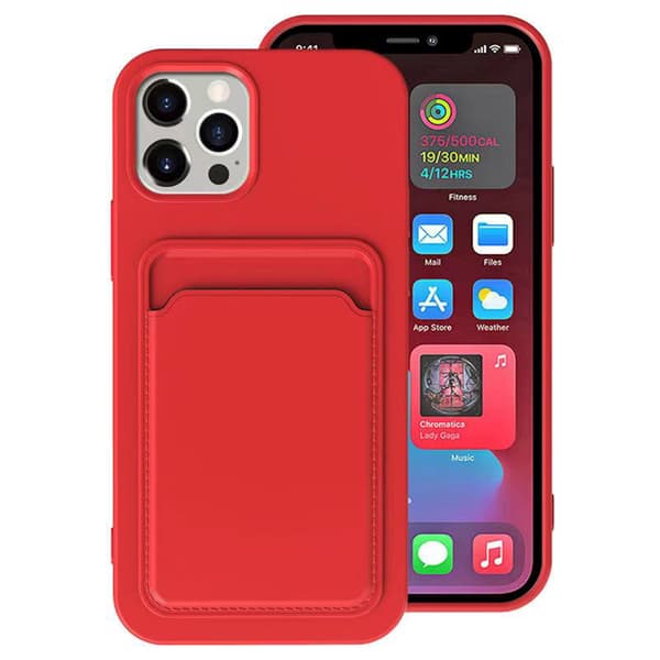 iPhone 13 - Skyddande Floveme Skal med Korthållare