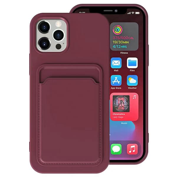 iPhone 13 - Skyddande Floveme Skal med Korthållare