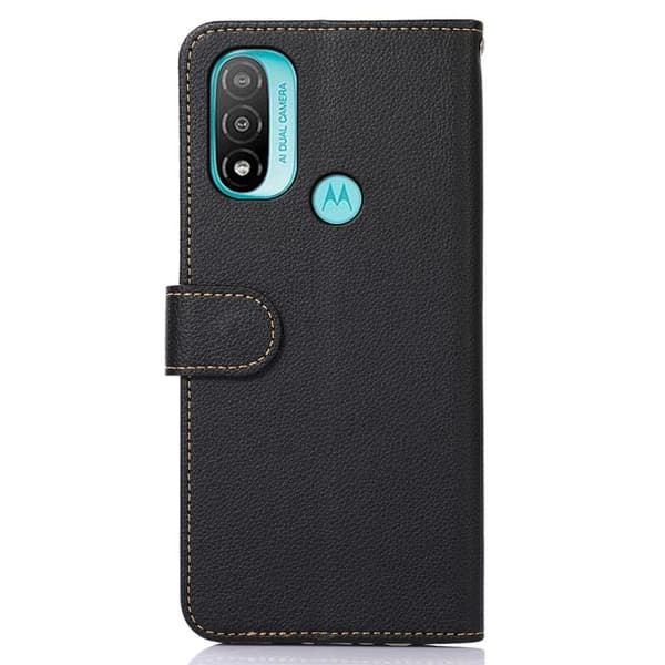KHAZNEH Motorola Moto E20 / E40 Plånboksfodral - Svart/Röd