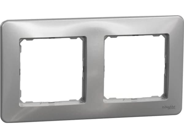 Schneider Electric Sedna Design, ramme 2-delt, sølv aluminium