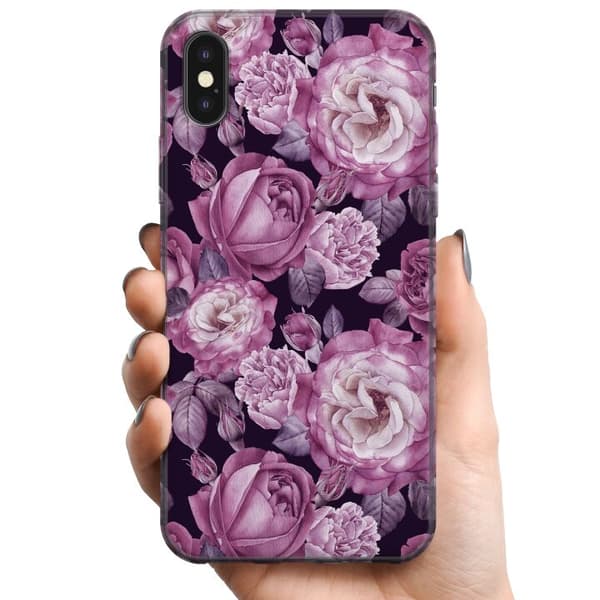 Apple iPhone XS TPU Mobildeksel Blomster