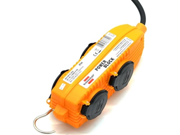Brennenstuhl IP54 Powerblock extension cord for building applications 10m 4x230V/16A H07RN-F 3G1.5 1169604010