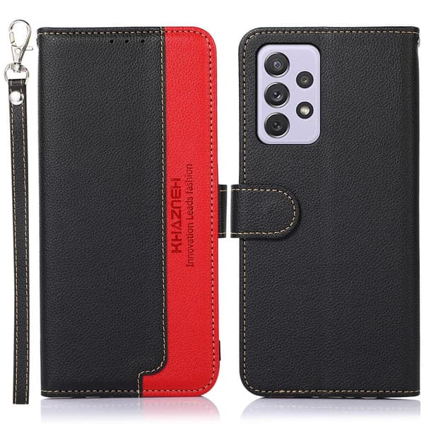 KHAZNEH Phone Cover for Samsung Galaxy A73 5G - Black & Red