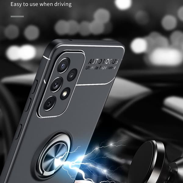 Samsung Galaxy A73 5G TPU skal med Finger Ring - Svart