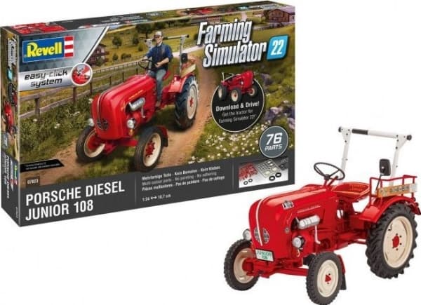 Revell RV 1:24 Porsche Junior 108 - Farming Simulator Edition 1:24 Bulldog 1:24 Bulldog