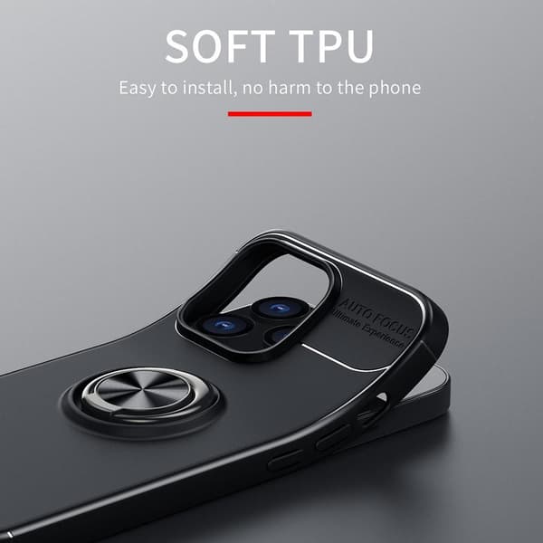 iPhone 13 Pro Max Fingerring Kickstand Hybrid Taske - Blå