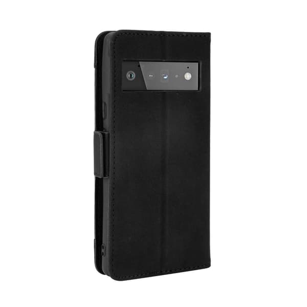 Google Pixel 6 Pro Phone Wallet Stand Protective Case - Black