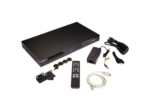 Black Box AVS-HDMI2-4X4-R2 - 4x4 matrix-skifter/audioafindlejrer