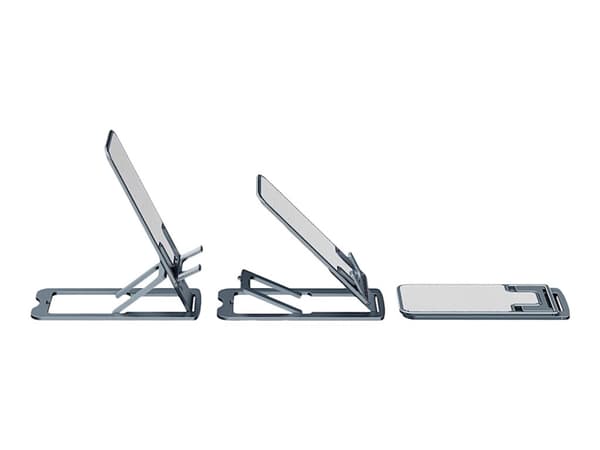 Inter-Tech MTS-100 - Bordstativ for mobiltelefon, nettbrett - inntil 12" - titangrå