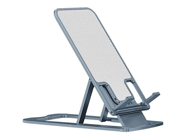 Inter-Tech MTS-100 - Bordstativ for mobiltelefon, nettbrett - inntil 12" - titangrå