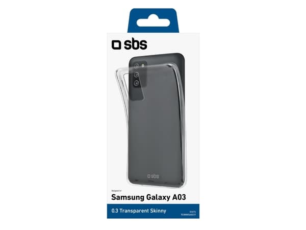 SBS TESKINSAA03T, Etui, Samsung, Samsung Galaxy A03, 16,5 cm (6.5"), Gjennomsiktig