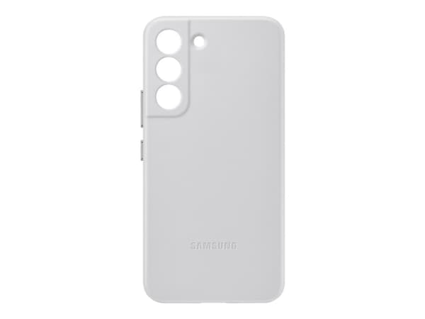 Samsung EF-VS901 - Baksidedeksel for mobiltelefon - ekte skinn - lysegrå - for Galaxy S22