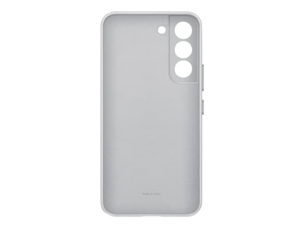 Samsung EF-VS901 - Baksidedeksel for mobiltelefon - ekte skinn - lysegrå - for Galaxy S22