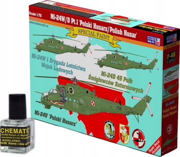 Mi-24W/D Pt.1 Polsk Husarz/Polsk Husar 1:72 F-22 helikopter modellsett