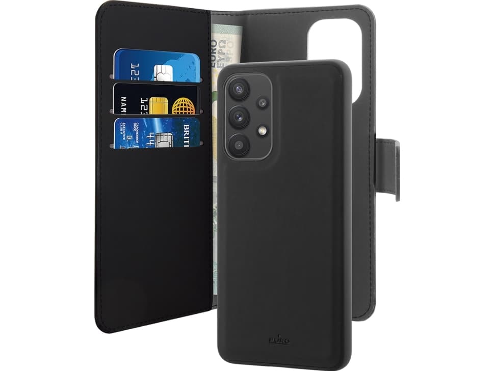 Puro Wallet Detachable Samsung A33 5G A336 2w1 svart/black SGA33BOOKC3BLK