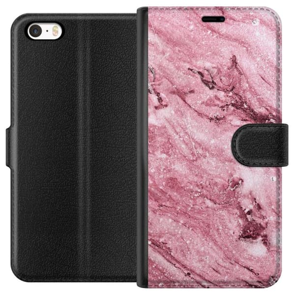 Apple iPhone 5s Lompakkokotelo Glitteri Marmori