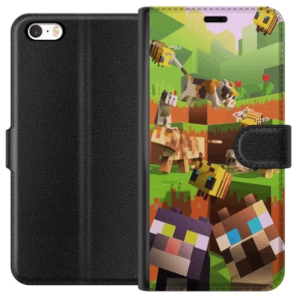 Apple iPhone SE (2016) Lompakkokotelo MineCraft