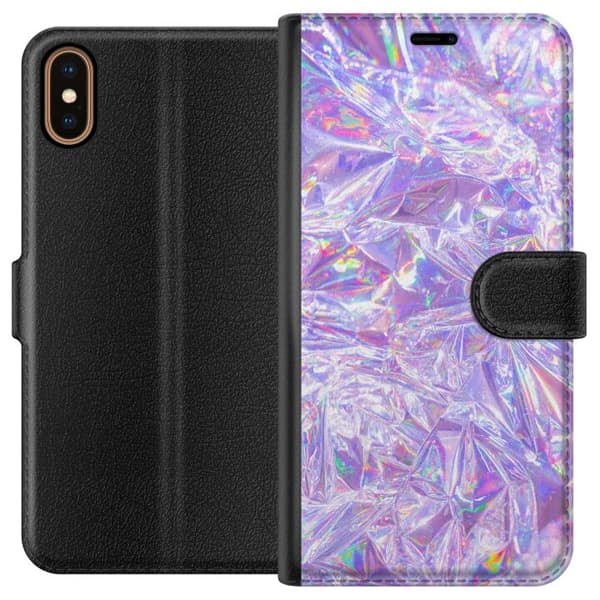 Apple iPhone XS Plånboksfodral Holographic Diamonds