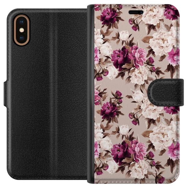 Apple iPhone XS Lommeboketui Blomster