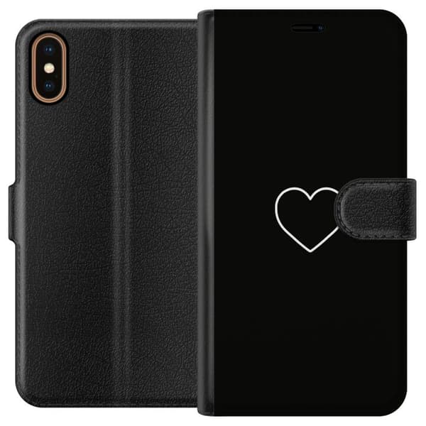 Apple iPhone XS Lommeboketui Hjerte