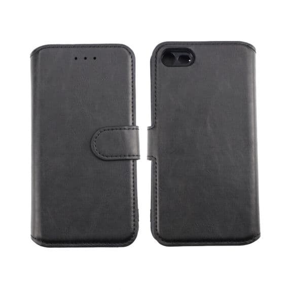 Rvelon iPhone 7/8/SE2020 TPU Läderfodral med Ställ - Svart
