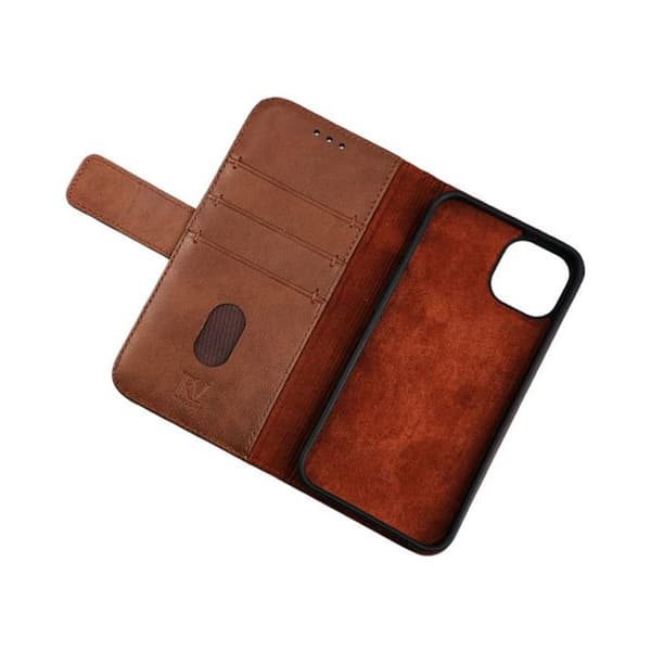 iPhone 11 Plånboksfodral i äkta Läder, Brun