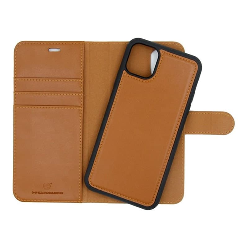Avtagbart läderfodral till iPhone 11 Pro brun