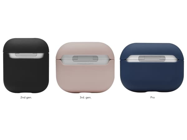 dbramante1928 Costa Rica - Fodral för hörlurar - silikon, återvunnen plast - nattsvart - för Apple AirPods with Wireless Charging Case