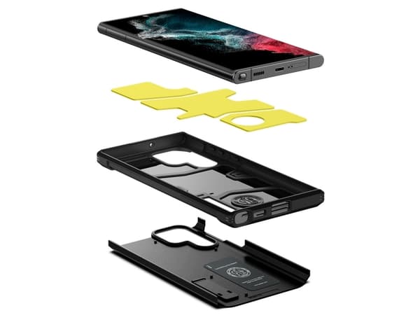 Spigen Tough Armor, Etui, Samsung, Galaxy S22 Ultra 5G, 17,3 cm (6.8"), Sort