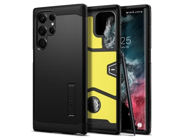 Spigen Tough Armor, Etui, Samsung, Galaxy S22 Ultra 5G, 17,3 cm (6.8"), Sort
