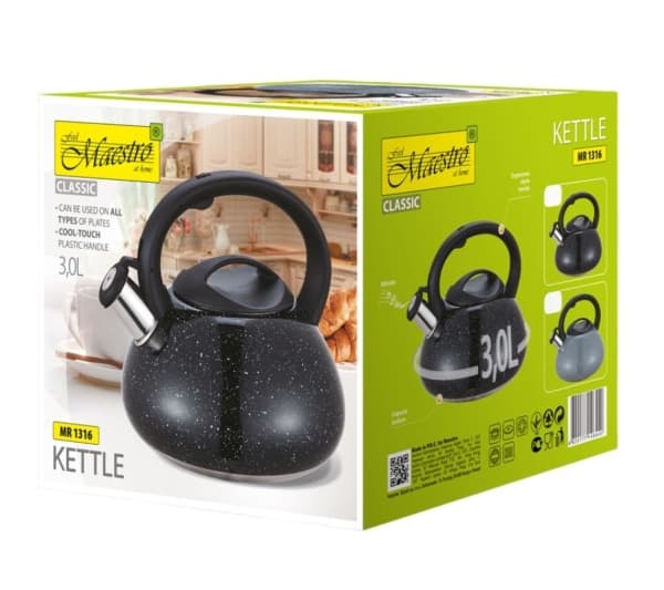 Ikke-elektrisk kedel MAESTRO MR-1316 sort