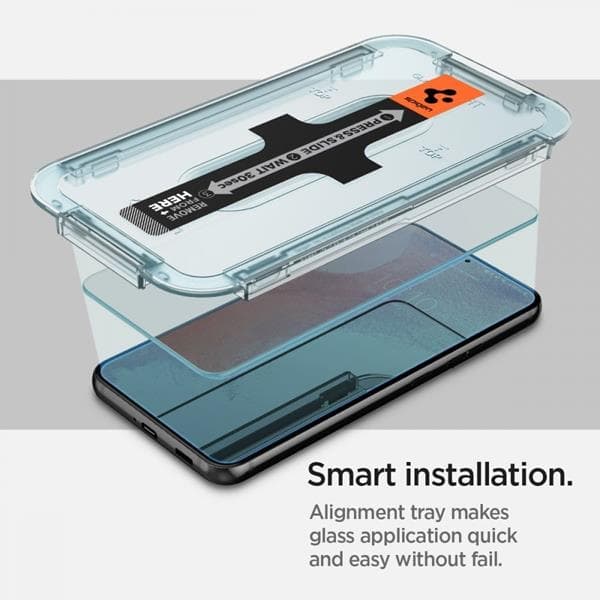 Spigen EZ-FIT Härdat Glas Skärmskydd 2-Pack Galaxy S22