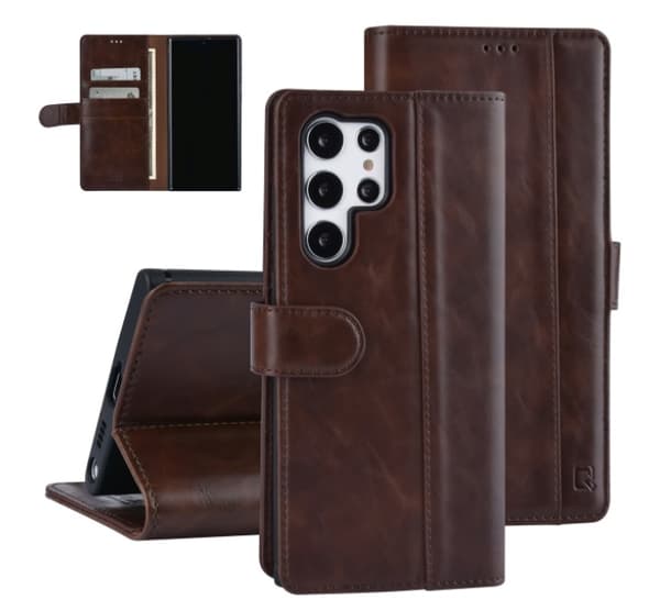 Uniq Plånboksfodral Samsung Galaxy S22 ULTRA Mocha Mousse Brun