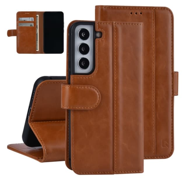 UNIQ Plånboksfodral Samsung Galaxy S22+ (S22 plus) Cognac