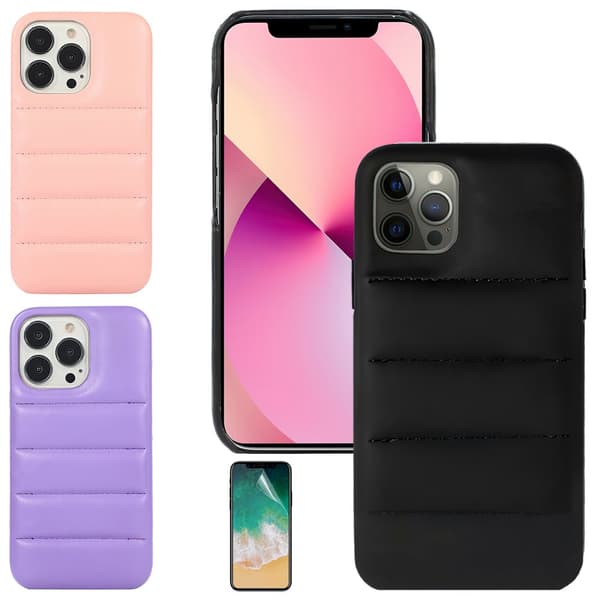 Beskyt din iPhone 12 Pro - Pålidelig Puffer Skal Purple