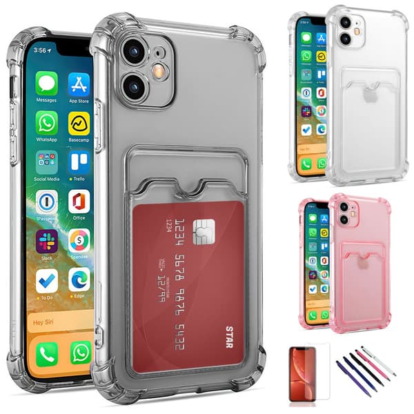 iPhone 11 - Card Kuori / Suoja Transparent