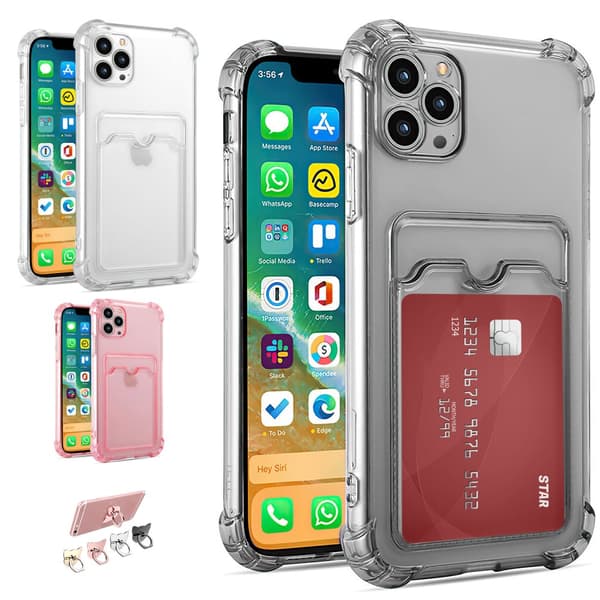 iPhone 13 Pro Max - Card Cover / Beskyttelse Transparent Transparent