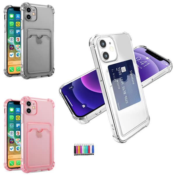 iPhone 11 - Card Kuori / Suoja Grey