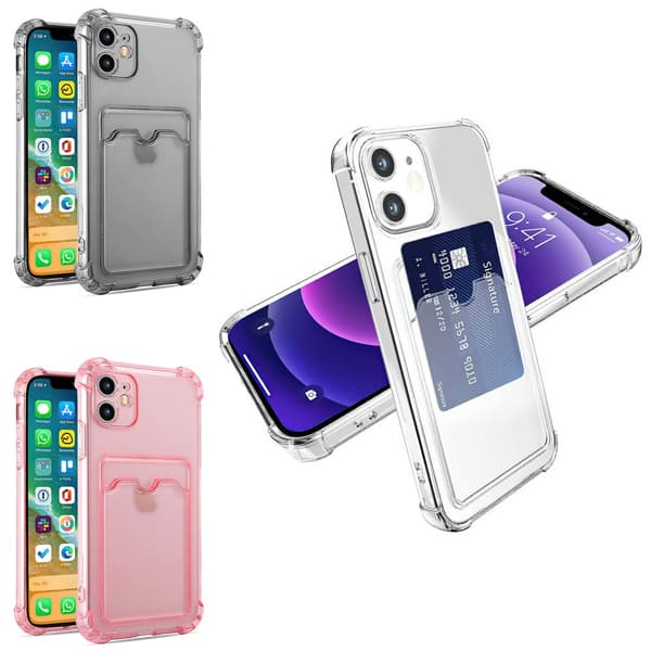iPhone 11 - Card Cover / Beskyttelse Transparent Transparent