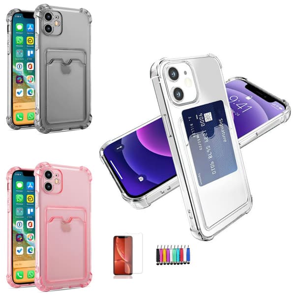 iPhone 11 - Card Cover / Beskyttelse Transparent Transparent