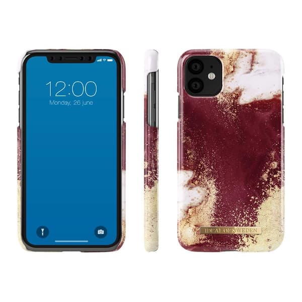 iDeal Of Sweden iPhone 11 / XR Skal - Golden Burgundy Marble