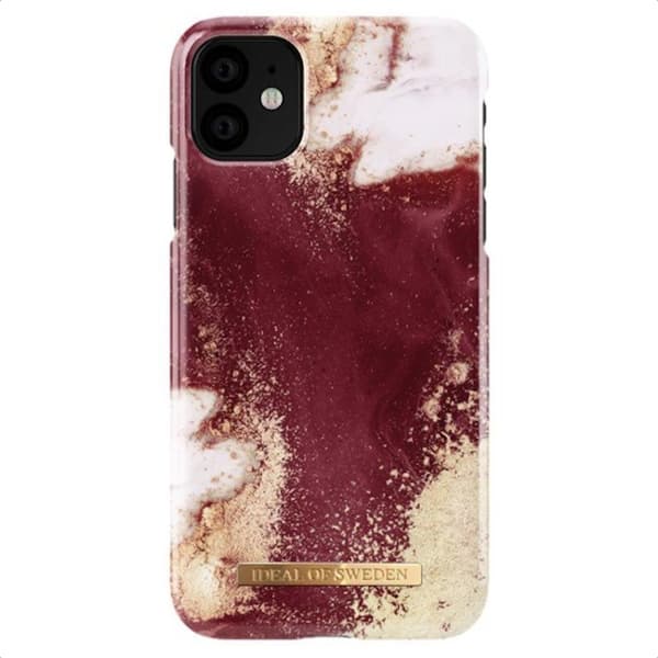 iDeal Of Sweden iPhone 11 / XR Skal - Golden Burgundy Marble