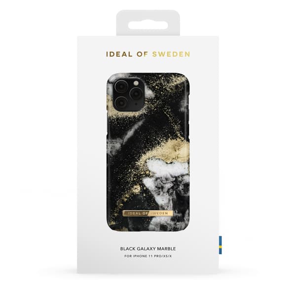 iDeal Skal till iPhone 11 Pro / XS / X - Black Galaxy Marble