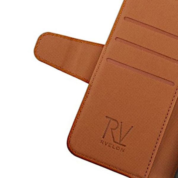 Rvelon iPhone X/XS Plånboksfodral - Gyllenbrun