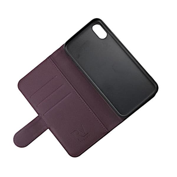 iPhone X/XS Magnetisk PU-fodral - Mörk körsbär